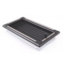 Krbová mřížka 16x32cm s žaluzií EXCLUSIVE grafit / inox