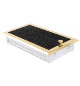 Krbová mřížka 16x32cm s žaluzií mosaz