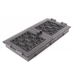 Krbová mřížka stylová 21x43cm s žaluzií grafit