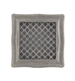 Krbová mřížka 16x16cm DECO stříbrná patina