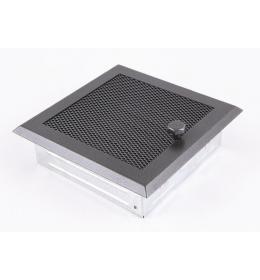 Krbová mřížka16x16cm s žaluzií grafit