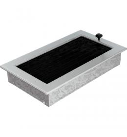 KRATKI mřížka 17x30 cm  broušený nerez s žaluzií