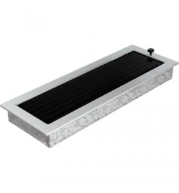 KRATKI mřížka 17x49 cm  broušený nerez s žaluzií