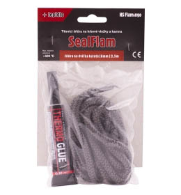 Těsnící šňůra na dvířka kulatá + lepidlo (6mm) 2,5m