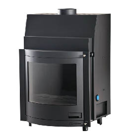 Krbová vložka HS Flamingo AQUAFLAM  PANORAMA 25 s výměníkem a manuální regulací