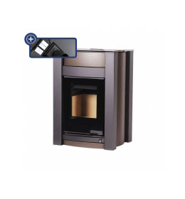 Krbová kamna HS Flamingo AQUAFLAM VARIO  KALMAR 11/5kW hnědá - sametová, elektronická regulace