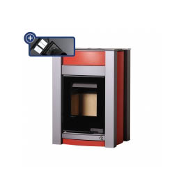 Krbová kamna HS Flamingo AQUAFLAM VARIO  KALMAR 11/7kW červená, elektronická regulace