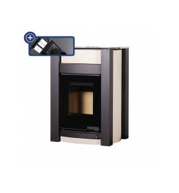 Krbová kamna HS Flamingo AQUAFLAM VARIO  KALMAR 11/7kW krémová, elektronická regulace