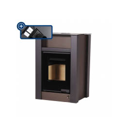 Krbová kamna HS Flamingo AQUAFLAM VARIO  LEND 11/5kW hnědá - sametová, elektronická regulace