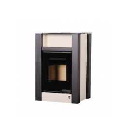 Krbová kamna HS Flamingo AQUAFLAM VARIO  LEND 11/7kW krémová, elektronická regulace