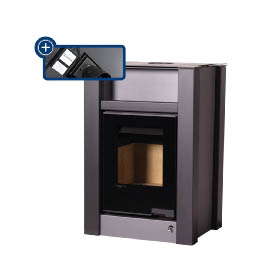 Krbová kamna HS Flamingo AQUAFLAM VARIO  LEND 11/7kW šedá, elektronická regulace