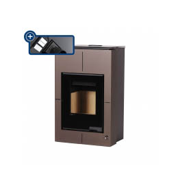 Krbová kamna HS Flamingo AQUAFLAM VARIO  SAPORO 11/5kW hnědá - sametová, elektronická regulace