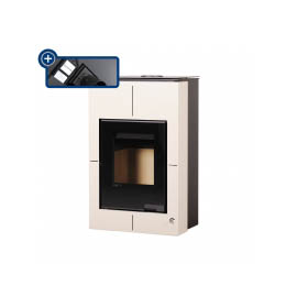 Krbová kamna HS Flamingo AQUAFLAM VARIO  SAPORO 11/5kW krémová, elektronická regulace