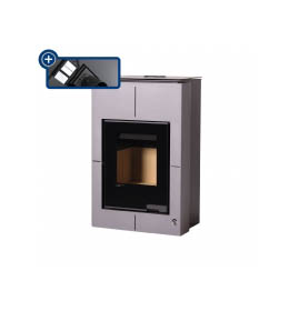 Krbová kamna HS Flamingo AQUAFLAM VARIO  SAPORO 11/7kW šedá, elektronická regulace