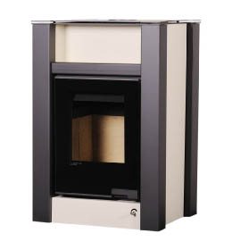 Krbová kamna HS Flamingo AQUAFLAM VARIO  LEND 11kW krémová (teplovzdušná verze)