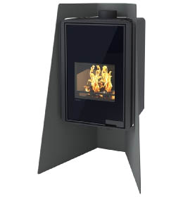Krbová kamna HS Flamingo DELUXE  ISLAND, černá
