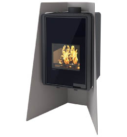 Krbová kamna HS Flamingo DELUXE  ISLAND, šedá