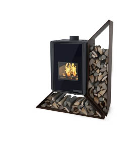 Krbová kamna HS Flamingo DELUXE  KAMPA pravá, hnědá - sametová