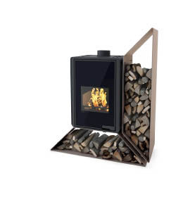 Krbová kamna HS Flamingo DELUXE  KAMPA pravá, olivová