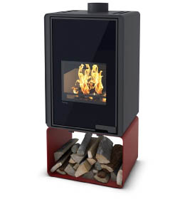 Krbová kamna HS Flamingo DELUXE  PENTAI, červená