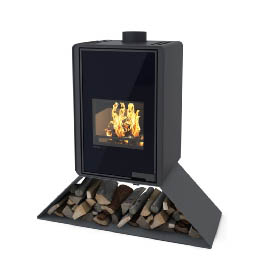 Krbová kamna HS Flamingo DELUXE  SENAI, černá
