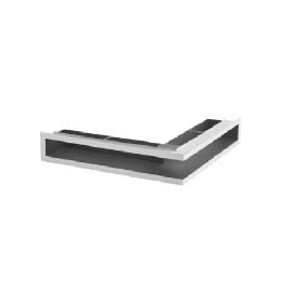 Ventilační otvory s montážním rámem – rohové 500 x 700 x 100 mm nerez