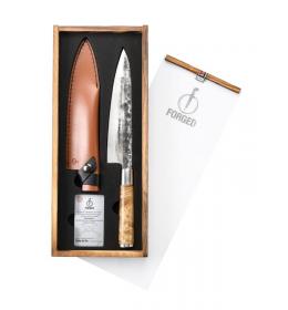 FORGED VG10 - Kuchařský nůž s koženým pouzdrem 20,5 cm