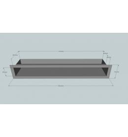 Krbová mřížka otevřená 50x9 bílá HLOUBKA 10 CM