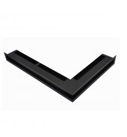 KRBOVÁ MŘÍŽKA OTEVŘENÁ ROHOVÁ 70X50X9 ČERNÁ