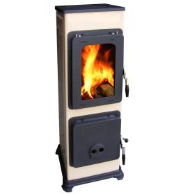 BOZEN AT - SMALTOVANÁ BÉŽOVÁ KAMNA SE ŠAMOTOVOU VYZDÍVKOU