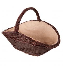 HS Flamingo Koš na dřevo proutěný oválný, juta