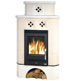 Kachlová kamna Regina rohová s nástavbou