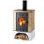 Kachlová kamna HAAS SOHN Eboli černá, kachle tabák