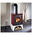 Kachlová kamna HAAS SOHN Empoli černá, bordeaux kachle