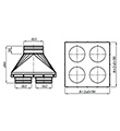 Skříňka rozvodu vzduchu 150/4 x 125 mm