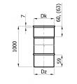 Trubka nerez 1mm, 100cm 250mm