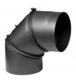 Koleno 0–90° regulovatelné s čisticím otvorem průměr 160 černé